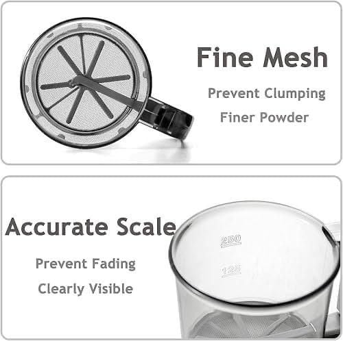 Semi Automatic Flour Sieve Hand Helder Sifter Cup Filter