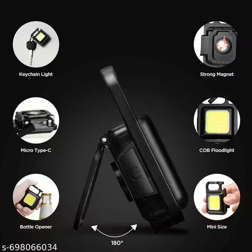 LED Rechargeable Keychain Light | Mini COB Emergency Torch